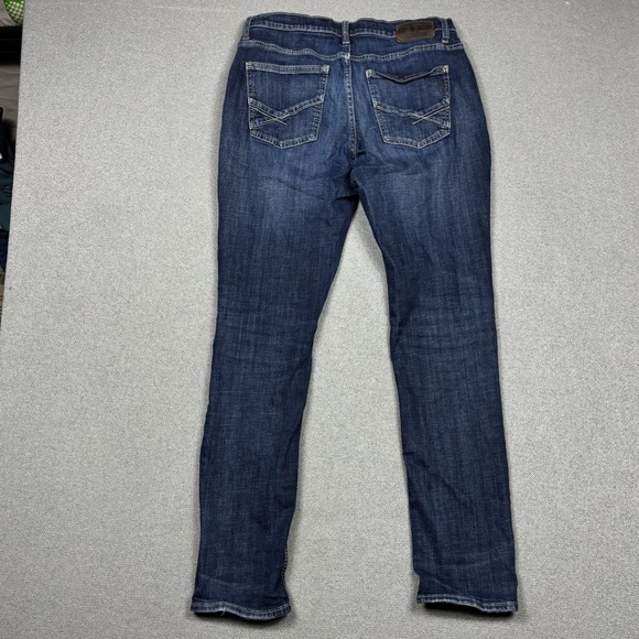 BKE Ethan Straight Fit Jeans Mens 33x32 Blue Whiskered Denim Medium Wash - Picture 8 of 9